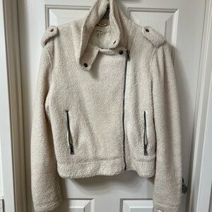 Max Studio Cream Teddy Jacket